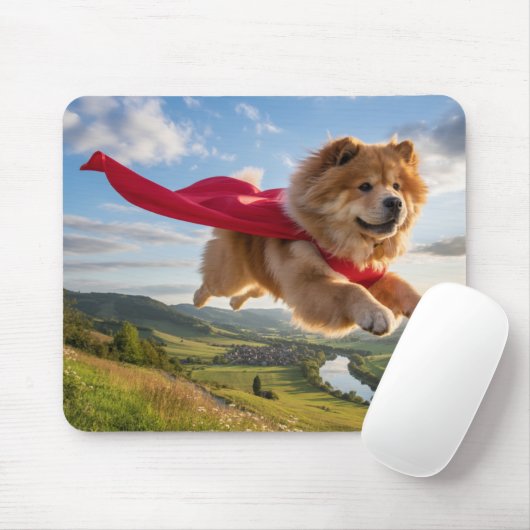 Chow Chow Superheld Muismat (Met muis)