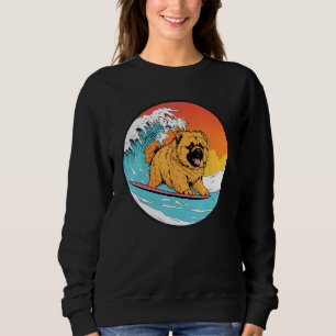 Chow Chow Surfing Funny Dog Beach Trui