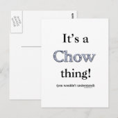 Chow Chow Thing Briefkaart (Voorkant / Achterkant)