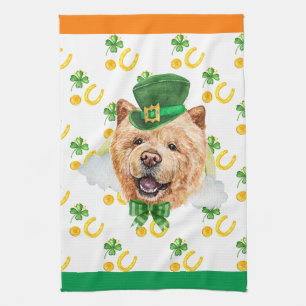 Chow Chow Vakantiehuis Decoratie St. Patrick's Dag Theedoek