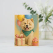 Chow Chow Verjaardag Briefkaart (Staand voorkant)