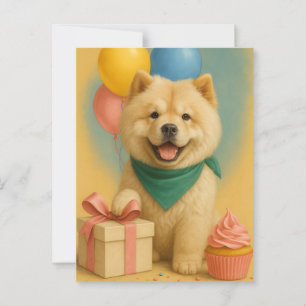 Chow Chow Verjaardag Briefkaart