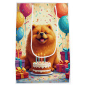 Chow Chow Verjaardagsfeest Medium Cadeauzakje (Achterkant)