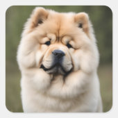 Chow Chow Vierkante Sticker (Voorkant)