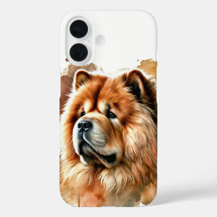Chow Chow Waterverf Art iPhone 16 Hoesje