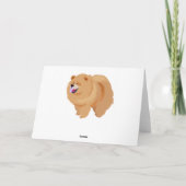 chow-chow wenskaart kaart (Achterkant)