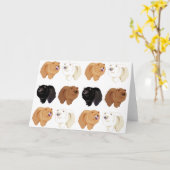 chow-chow wenskaart kaart (Gele Bloem)