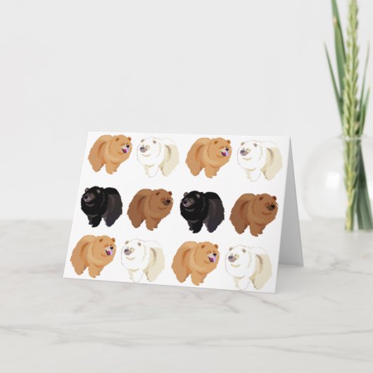 chow-chow wenskaart kaart (Voorkant)