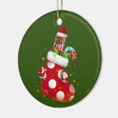 Chow Chow With Socking Keramisch Ornament (Links)