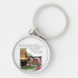 Chow Chow Zomer Tuin Sleutelhanger
