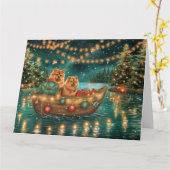 Chow Christmas Feestelijke reis Kaart (Gele Bloem)