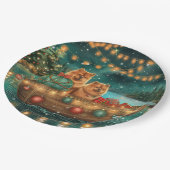 Chow Christmas Feestelijke reis Papieren Bordje (Gekanteld)