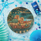 Chow Christmas Feestelijke reis Papieren Bordje (Feest)