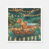 Chow Christmas Feestelijke reis Servet (Voorkant)