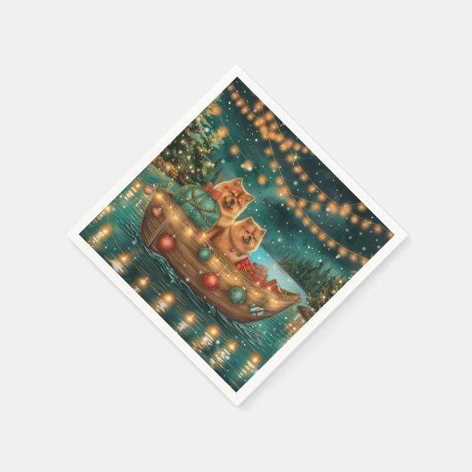 Chow Christmas Feestelijke reis Servet (Hoek)