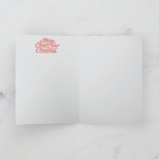 Chow Christmas Stocking Kaart (Binnen)