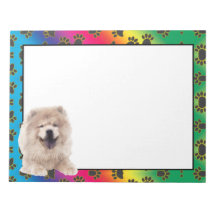 Chow Colorful dog paw notitieblok