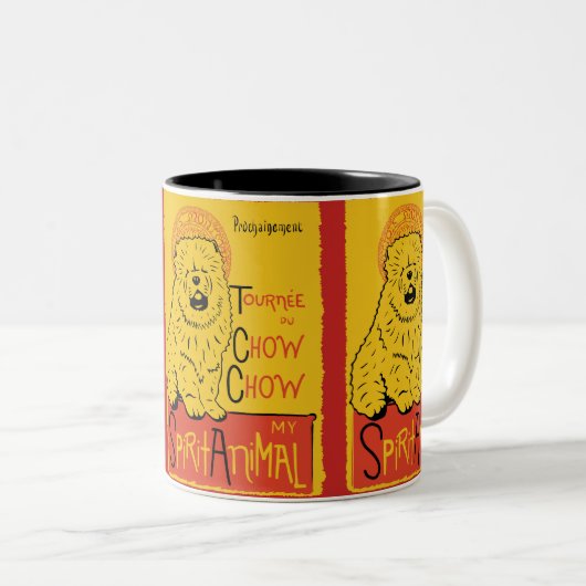 Chow Cute Dog Coffee Mok (Voorkant rechts)