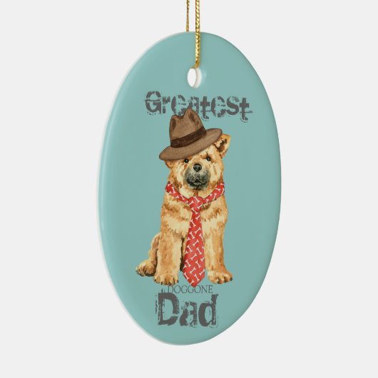 Chow Dad Ceramic Ornament (Rechts)