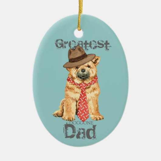 Chow Dad Ceramic Ornament (Voorkant)