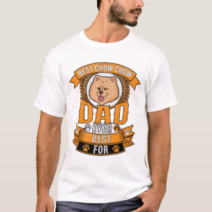 Chow Dad Hond Ever Krans Pootafdrukken T-shirt