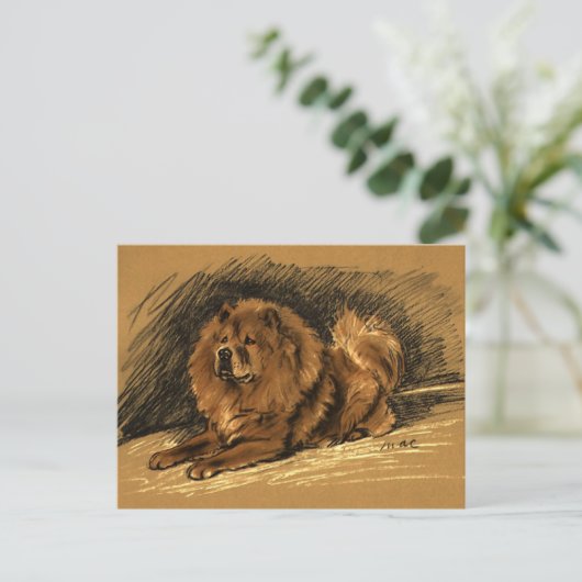 Chow Dog Briefkaart (Staand voorkant)