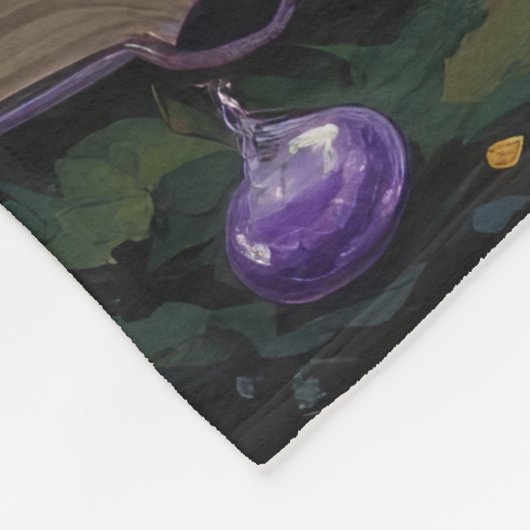 Chow Dog grillige Halloween schilderij Fleece Deken (Hoek)