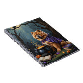 Chow Dog grillige Halloween schilderij Notitieboek (Rechterzijde)