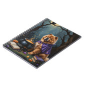 Chow Dog grillige Halloween schilderij Notitieboek (Linkerzijde)