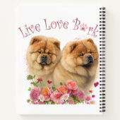 Chow Dog Mom Bloemen Notitieboek (Achterkant)