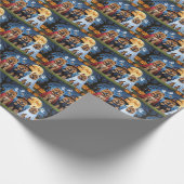 Chow Dog Pumpkin Halloween Grappig Cadeaupapier (Hoek)