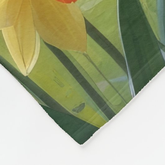 Chow Dog Spring Bloemen Schilderen Fleece Deken (Hoek)