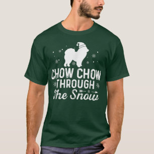Chow door de sneeuw Funny Kerstmis New Yea T-shirt