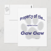 Chow, eigenschap briefkaart (Voorkant / Achterkant)