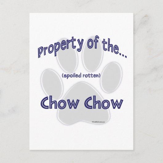 Chow, eigenschap briefkaart (Voorkant)