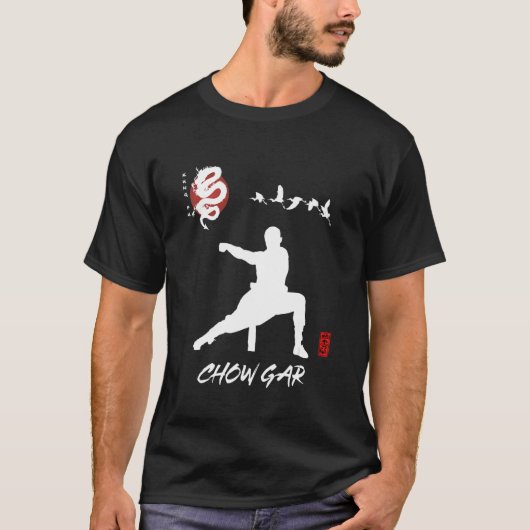 Chow Gar Beginner Calligraphy Chinese Martial Desi T-shirt (Voorkant)