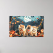 Chow Halloween Spooky Canvas Afdruk (Voorkant)