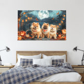 Chow Halloween Spooky Canvas Afdruk (Insitu (Slaapkamer))