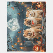 Chow Halloween Spooky Fleece Deken (Voorkant)