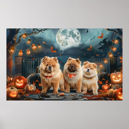 Chow Halloween Spooky Poster (Voorkant)