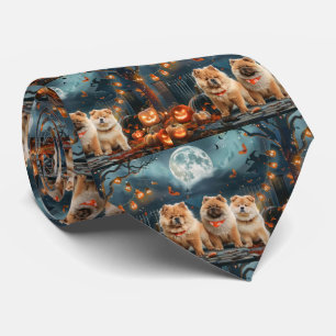 Chow Halloween Spooky Stropdas