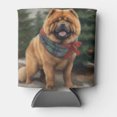 Chow Hond in Sneeuw Kerstmis Blikjeskoeler (Voorkant)