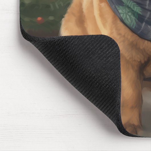 Chow Hond in Sneeuw Kerstmis Muismat (Hoek)