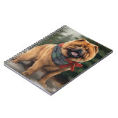 Chow Hond in Sneeuw Kerstmis Notitieboek (Linkerzijde)