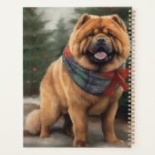 Chow Hond in Sneeuw Kerstmis Planner (Achterkant)