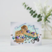 Chow kerstcadeaus spelen feestdagenkaart (Staand voorkant)