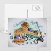 Chow kerstcadeaus spelen feestdagenkaart (Voorkant / Achterkant)