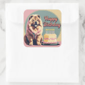 Chow Kleurrijk Vierkante Sticker (Tas)