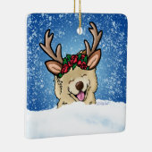 Chow Reindeer Ceramic Ornament (Rechts)