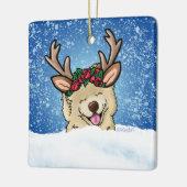 Chow Reindeer Ceramic Ornament (Links)